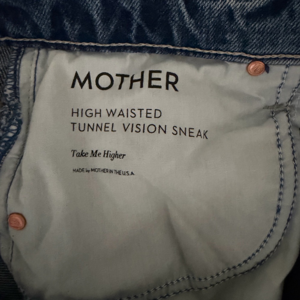 MOTHER Light Blue High-Rise Wide Leg Jeans - Picture 10 of 11